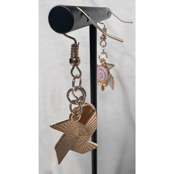 Handmade Windmill and Candy Dangly Earrings - Picture 4 of 5